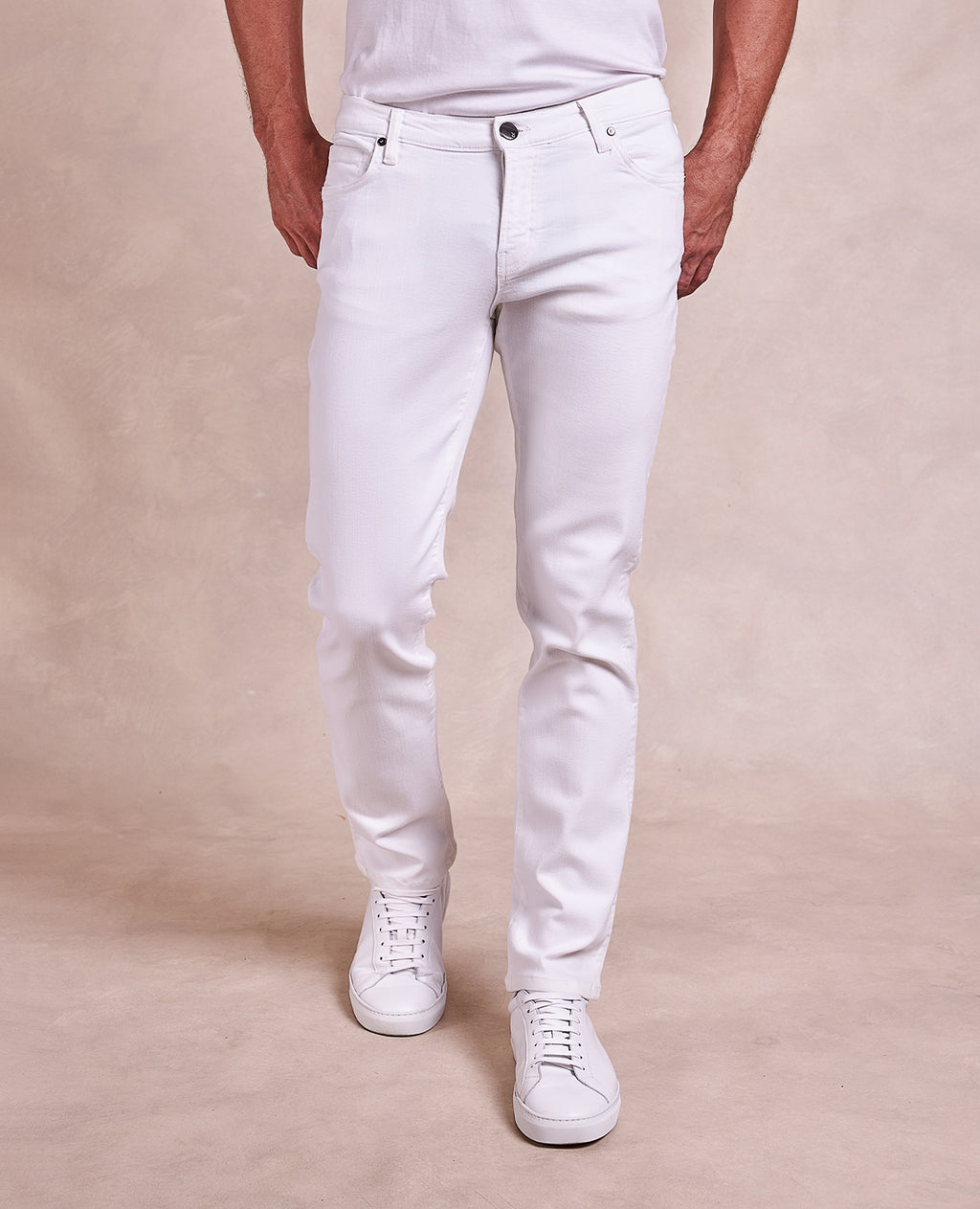 R51 Pant - French Twill Stretch 5-Pocket - White